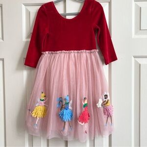 Mini Boden Red and Pink Tulle Dress